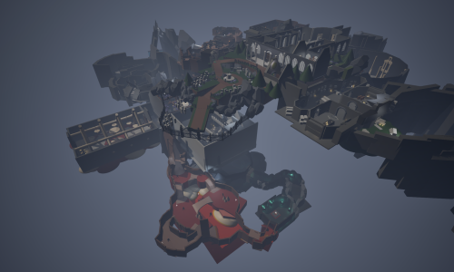 Isometric View of Final Level
(With some elements hidden)